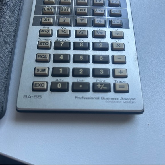 Vintage RARE Texas Instruments TI-BA55 Professional Business Analyst calculator - Picture 3 of 7